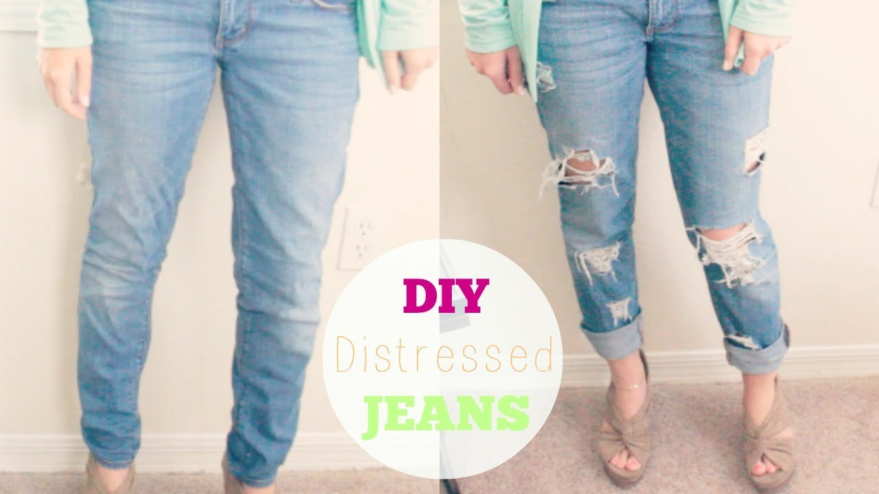 Best ideas about DIY Distressed Jeans
. Save or Pin DIY Distressed Boyfriend Jeans Now.