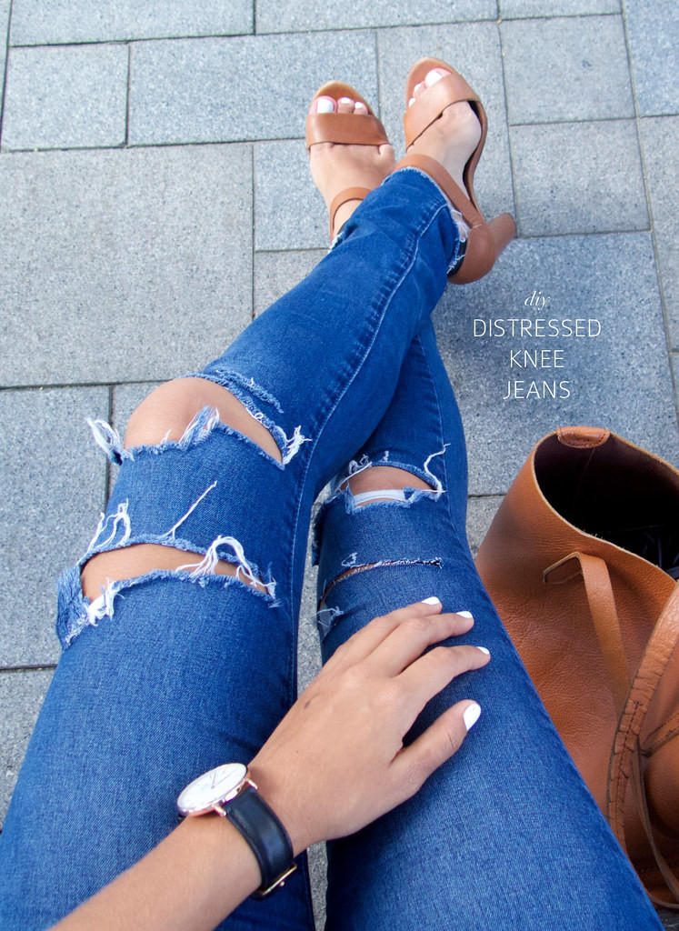Best ideas about DIY Distressed Jeans
. Save or Pin DIY Distressed Knee Jeans Now.