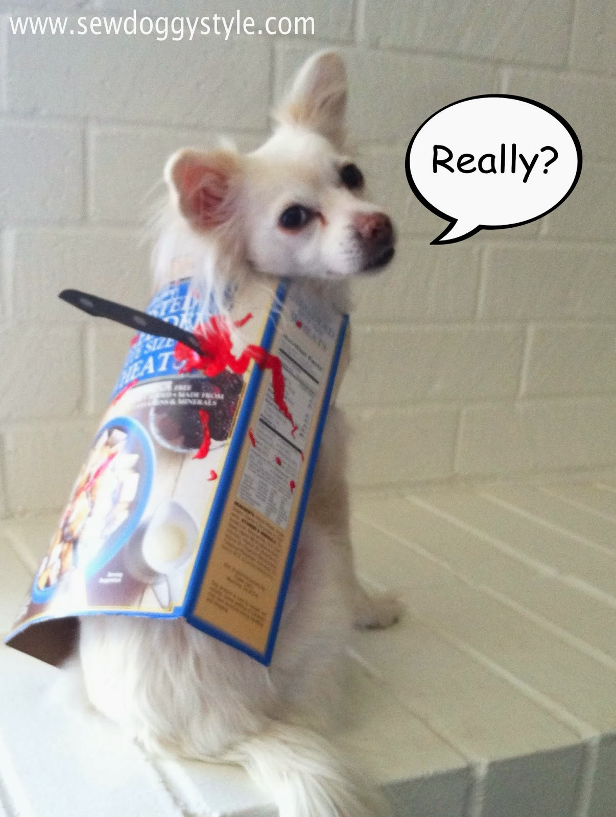 Best ideas about DIY Dog Halloween Costume
. Save or Pin Sew DoggyStyle Last Minute DIY Halloween Costume Cereal Now.