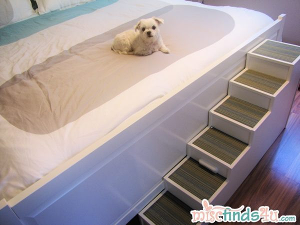 Best ideas about DIY Dog Stairs For Bed
. Save or Pin DIY Pet Stairs Dog Steps plete with Paint and Carpet Now.