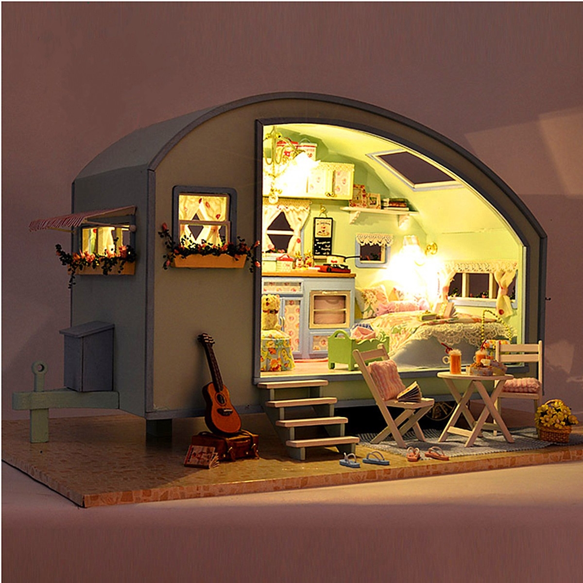 Best ideas about DIY Doll Houses
. Save or Pin DIY Wooden Dollhouse Miniature Kit Doll house LED Music Now.