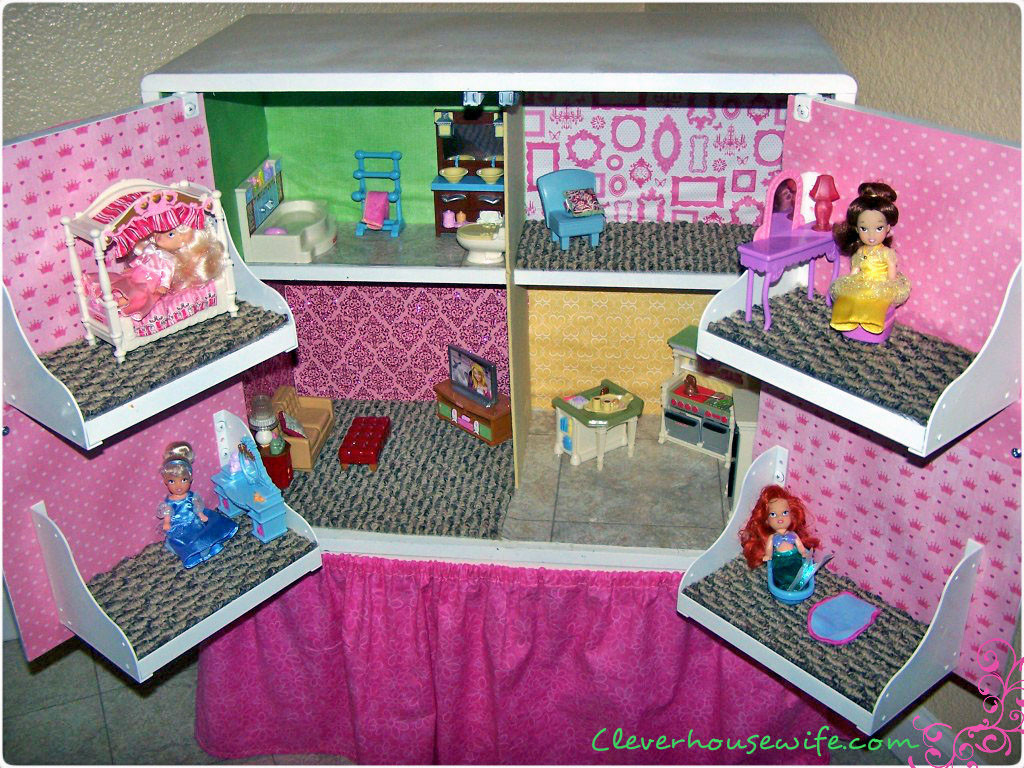 Best ideas about DIY Dolls Furniture
. Save or Pin DIY Dollhouse from Repurposed Furniture Clever Housewife Now.