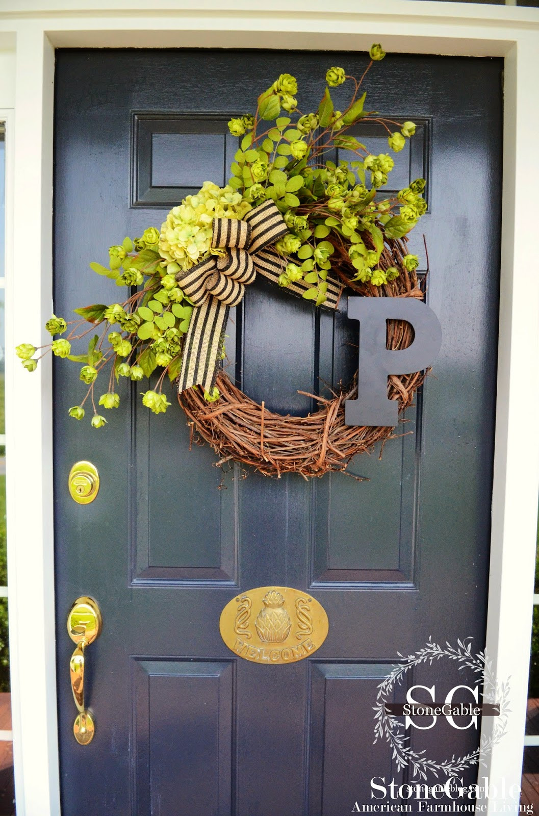 Best ideas about DIY Door Wreaths
. Save or Pin SUMMER INITIAL WREATH DIY StoneGable Now.