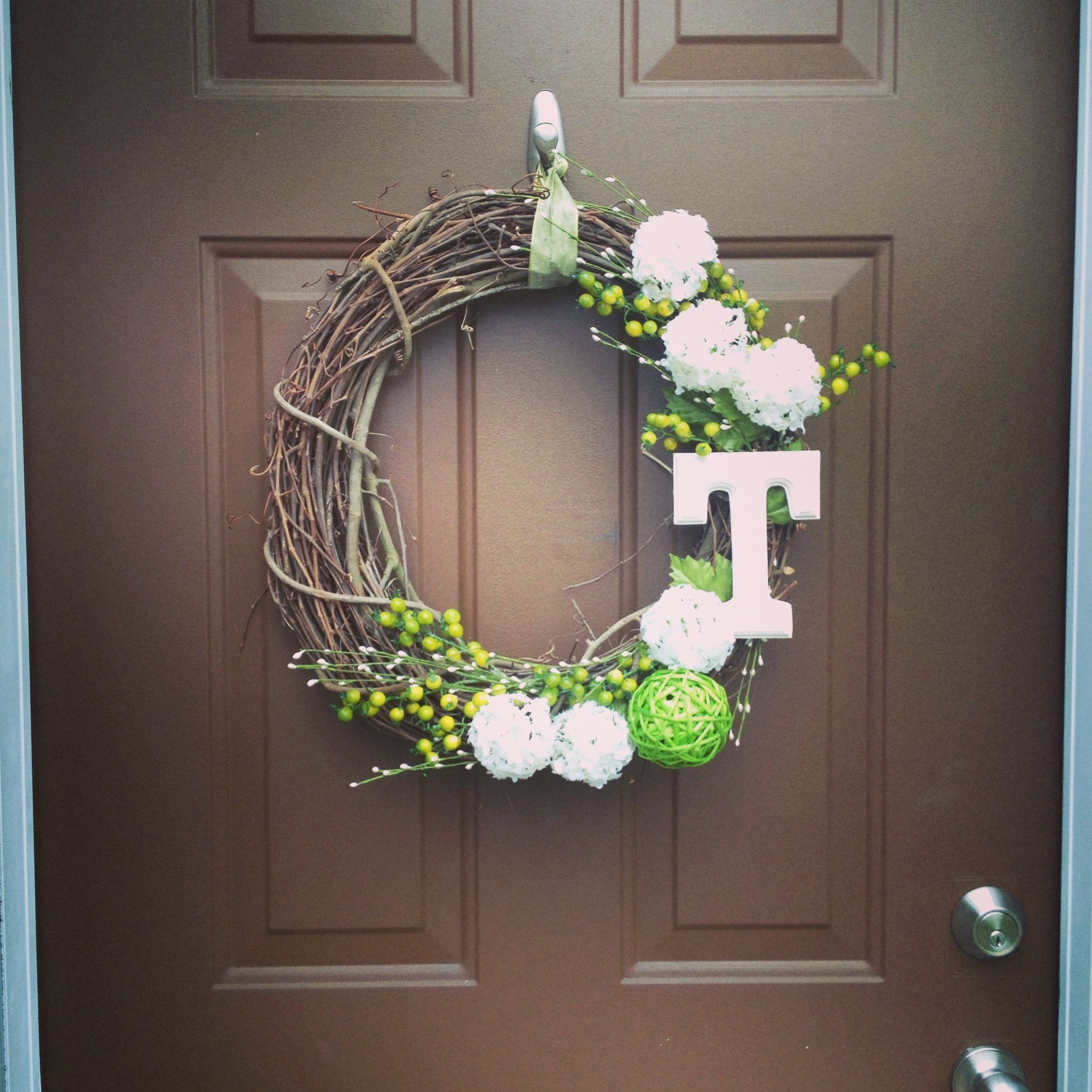 Best ideas about DIY Door Wreaths
. Save or Pin DIY monogram front door wreath Wreaths Now.