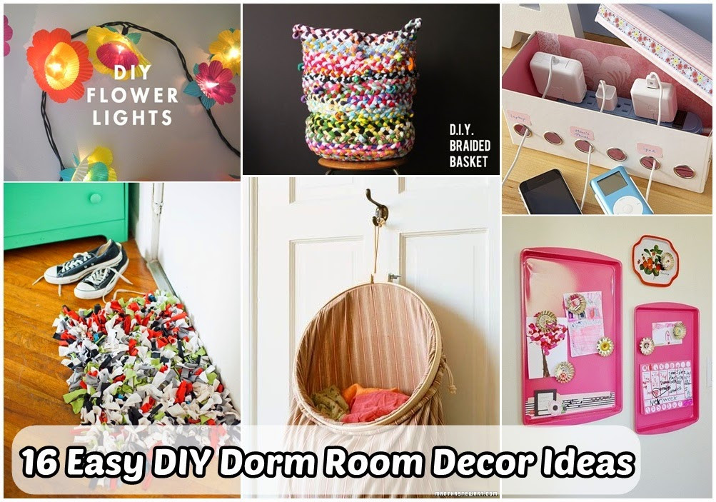 Best ideas about DIY Dorm Room Decor
. Save or Pin 16 Easy DIY Dorm Room Decor Ideas DIY Craft Projects Now.