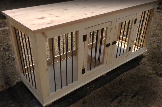 Best ideas about DIY Double Dog Crate Plans
. Save or Pin DOUBLE Custom Handcrafted Dog Crate by Now.