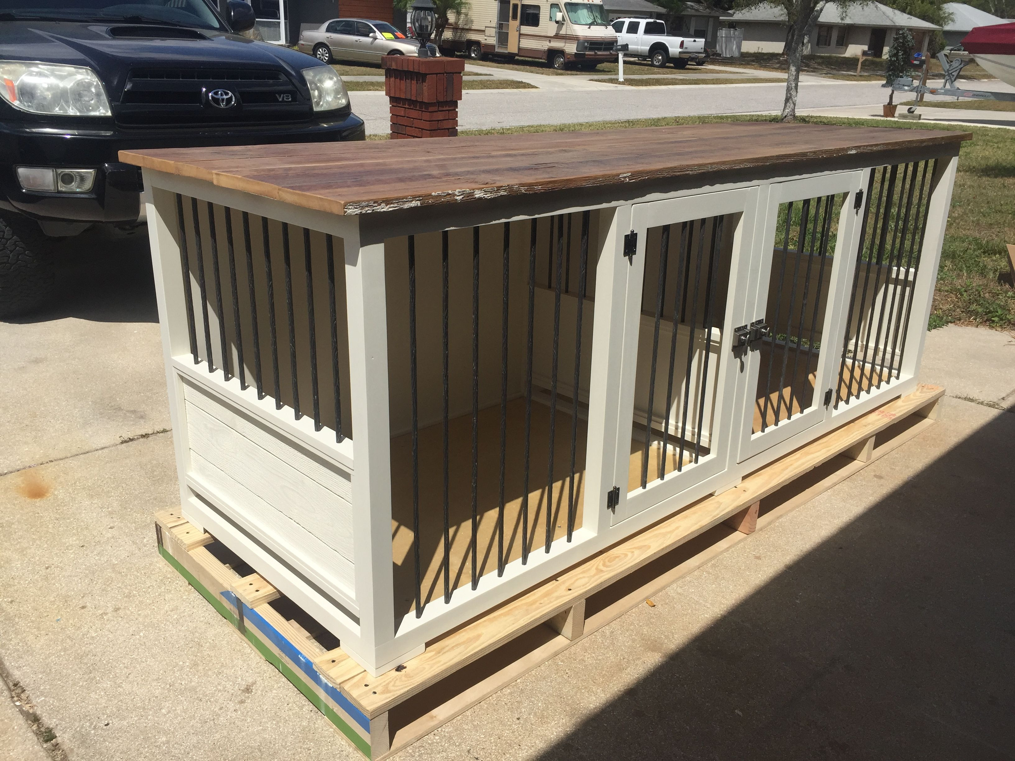 Best ideas about DIY Double Dog Crate Plans
. Save or Pin Original Double Dog Kennel For the Home Now.