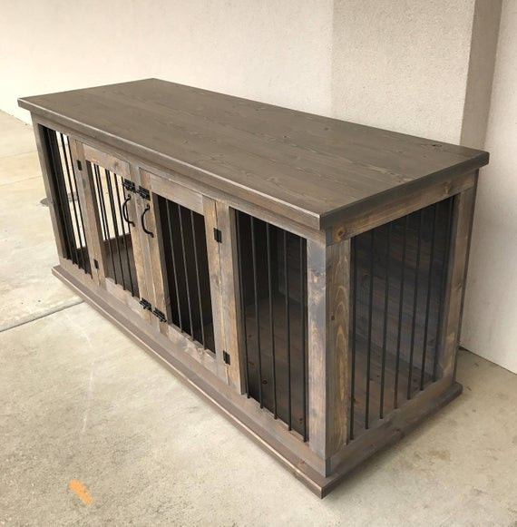 Best ideas about DIY Double Dog Crate Plans
. Save or Pin Custom Double Dog Kennel Furniture Double Dog Crate Now.
