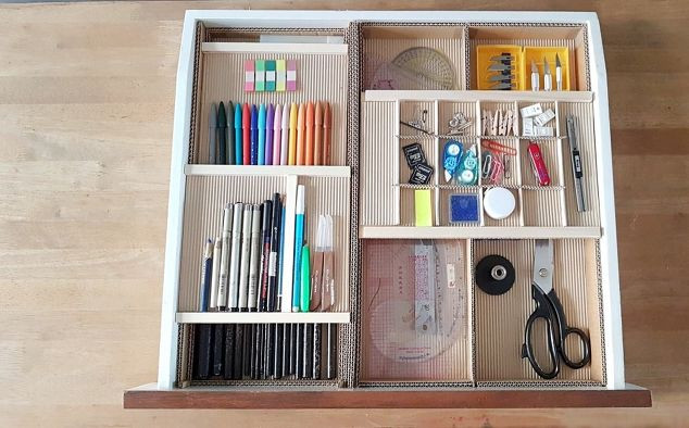 Best ideas about DIY Drawer Organizer Cardboard
. Save or Pin DIY Desk Drawer Organizer With Sliding Trays From Now.
