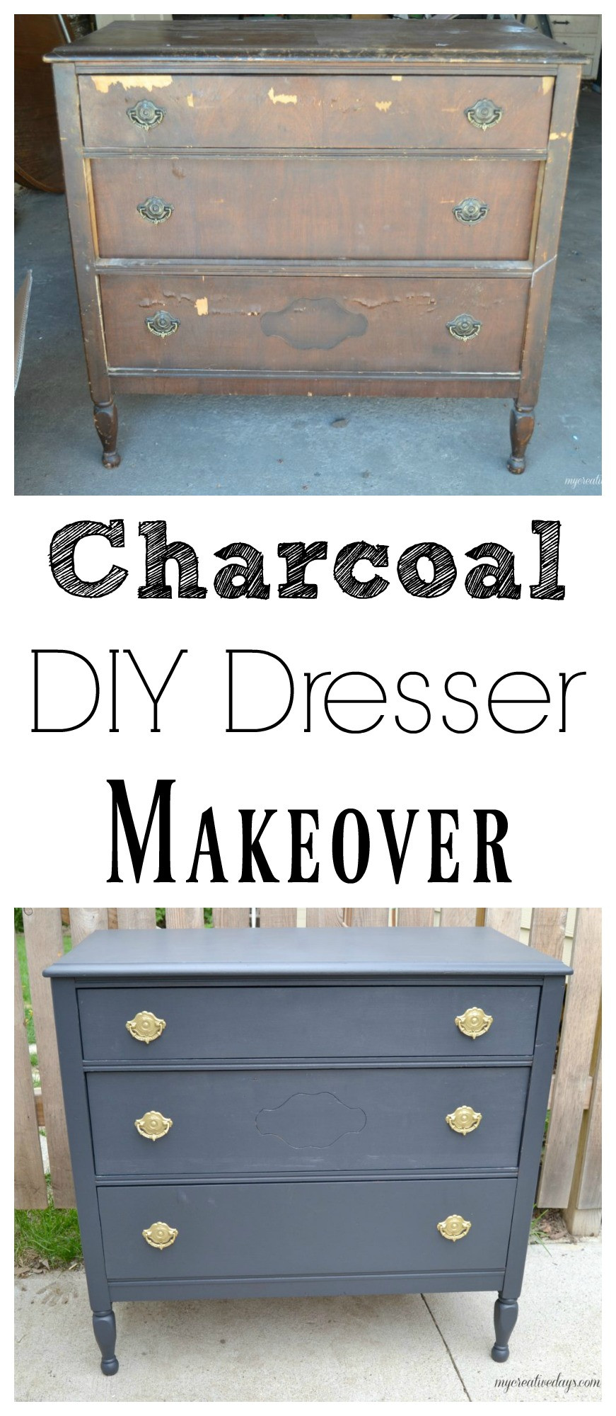 Best ideas about DIY Dresser Makeover
. Save or Pin Charcoal DIY Dresser Makeover My Creative Days Now.