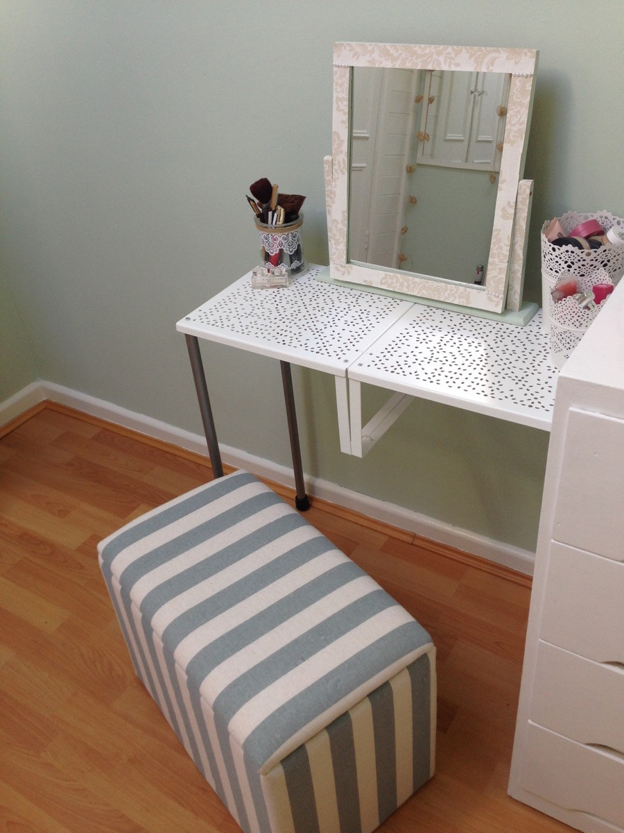 Best ideas about DIY Dressing Table
. Save or Pin Turn Variera shelf inserts into a gorgeous dressing table Now.
