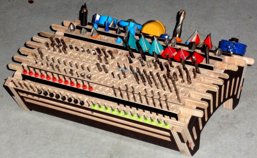 Best ideas about DIY Drill Bit Organizer
. Save or Pin An Unusual Design for a Massive Bit Holder with Moving Now.