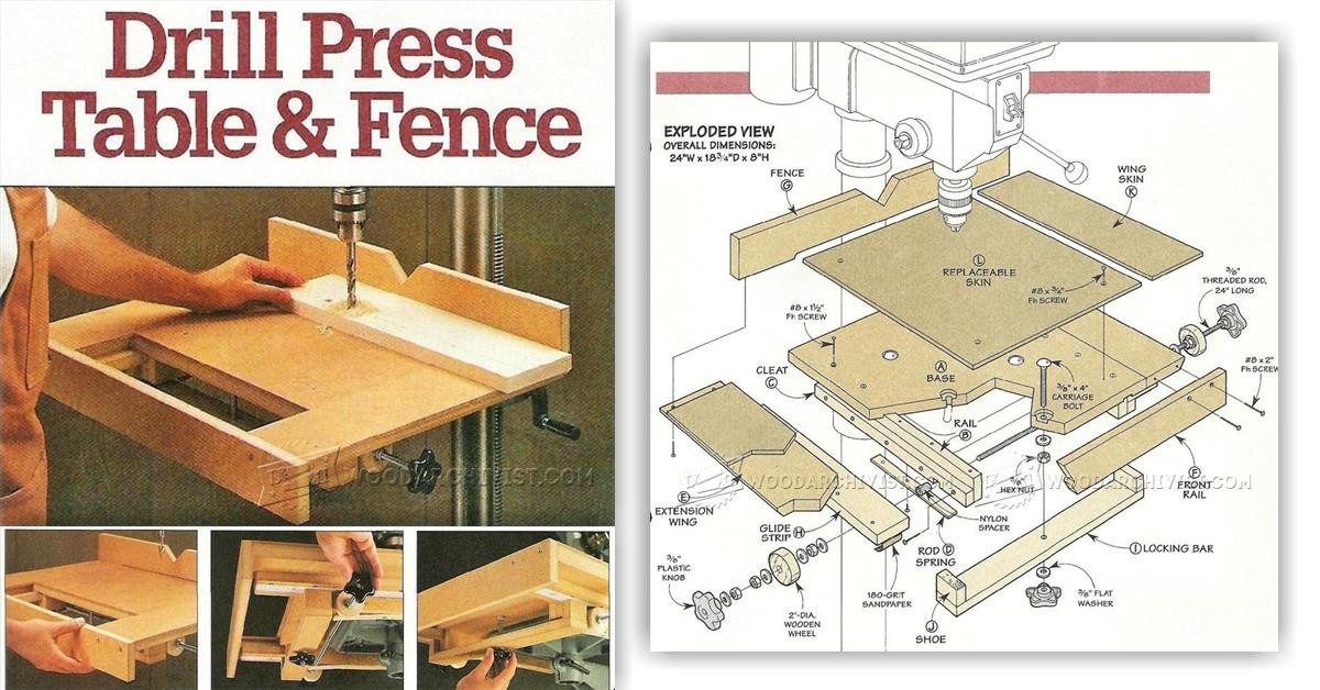 Best ideas about DIY Drill Press Table
. Save or Pin Drill Press Table and Fence Plans • WoodArchivist Now.