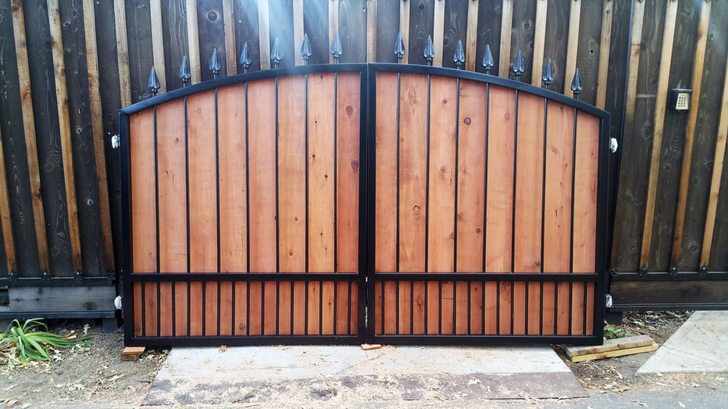 Best ideas about DIY Driveway Gate
. Save or Pin Dual Wrought Iron And Wood Driveway Gate FREE SHIPPING Now.