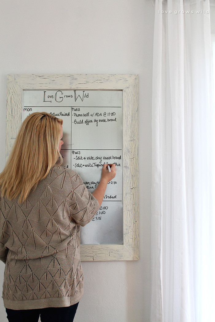Best ideas about DIY Dry Erase Board
. Save or Pin DIY Framed Dry Erase Board Love Grows Wild Now.