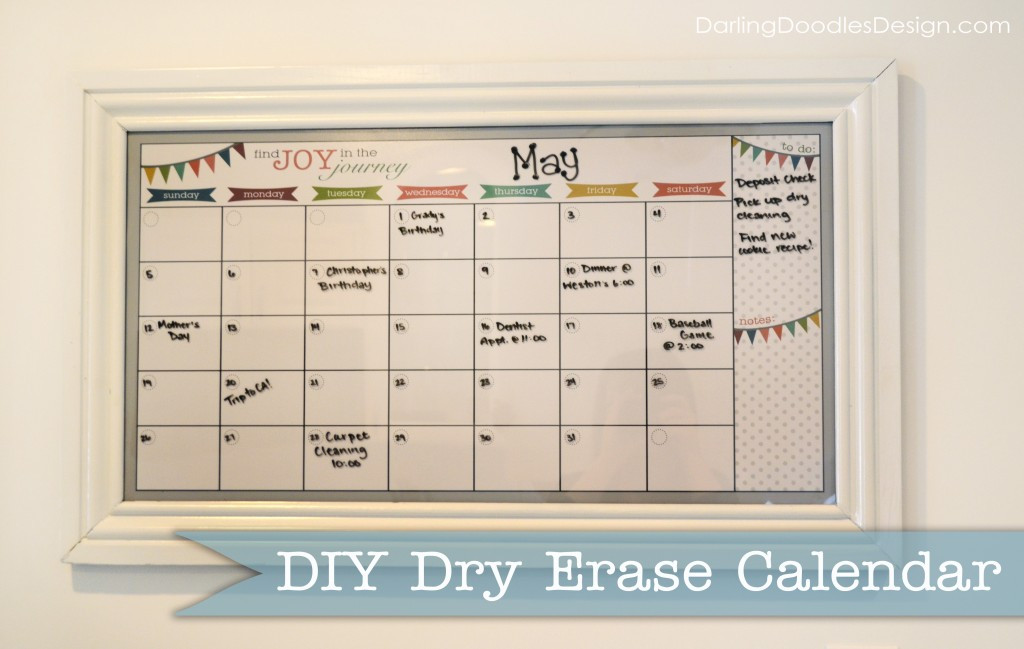 Best ideas about DIY Dry Erase Calendar
. Save or Pin DIY Dry Erase Calendar Darling Doodles Now.