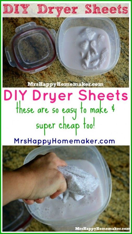 Best ideas about DIY Dryer Sheets
. Save or Pin DIY Homemade Dryer Sheets Mrs Happy Homemaker Now.