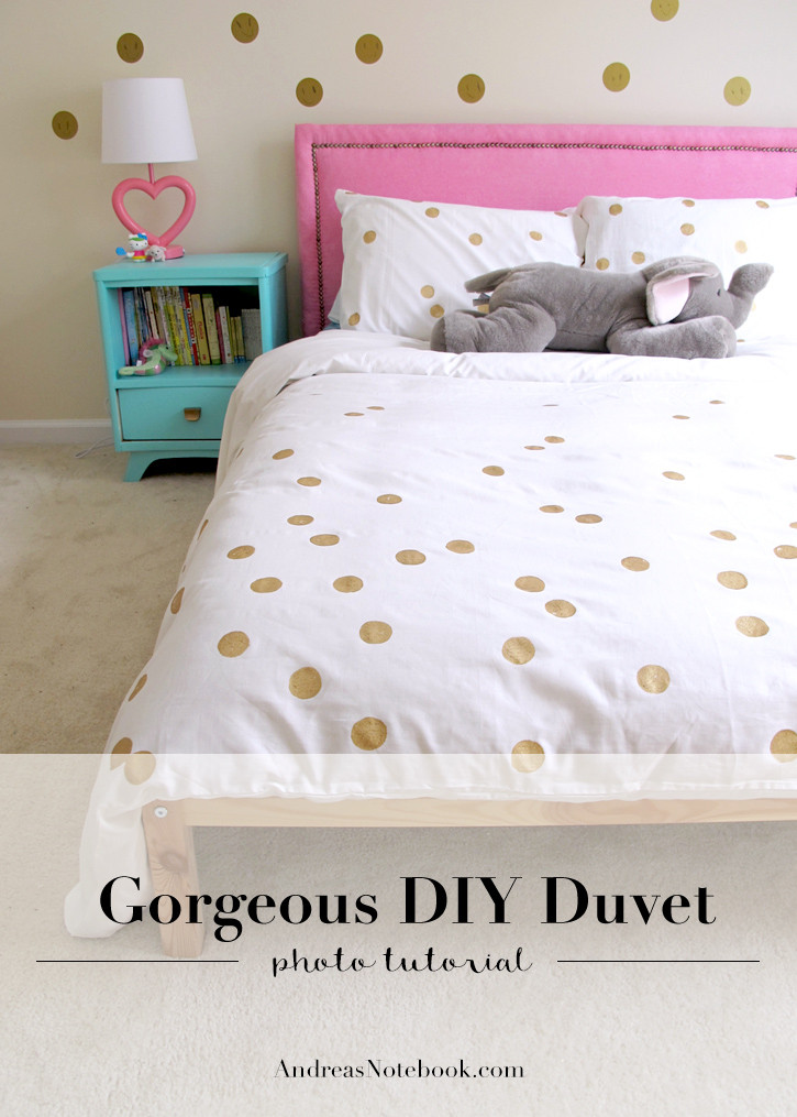 Best ideas about DIY Duvet Cover
. Save or Pin Easy Painted Dot Duvet DIY Andrea s Notebook Now.