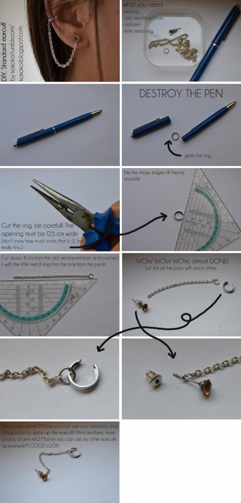 Best ideas about DIY Ear Cuffs
. Save or Pin 15 DIY Ear Cuffs for a Unique and Edgy Look fashionsy Now.