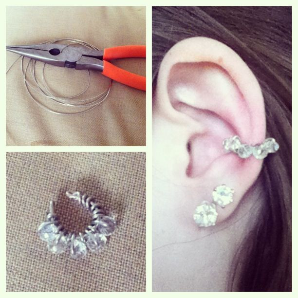 Best ideas about DIY Ear Cuffs
. Save or Pin DIY ear cuff Bling earrings Pretty Wire project Now.
