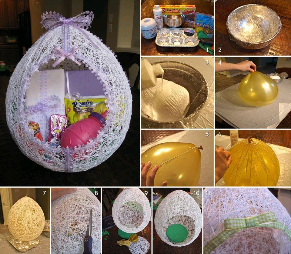 Best ideas about DIY Easter Basket
. Save or Pin DIY Egg Shaped Easter Basket From String DIY Projects Now.