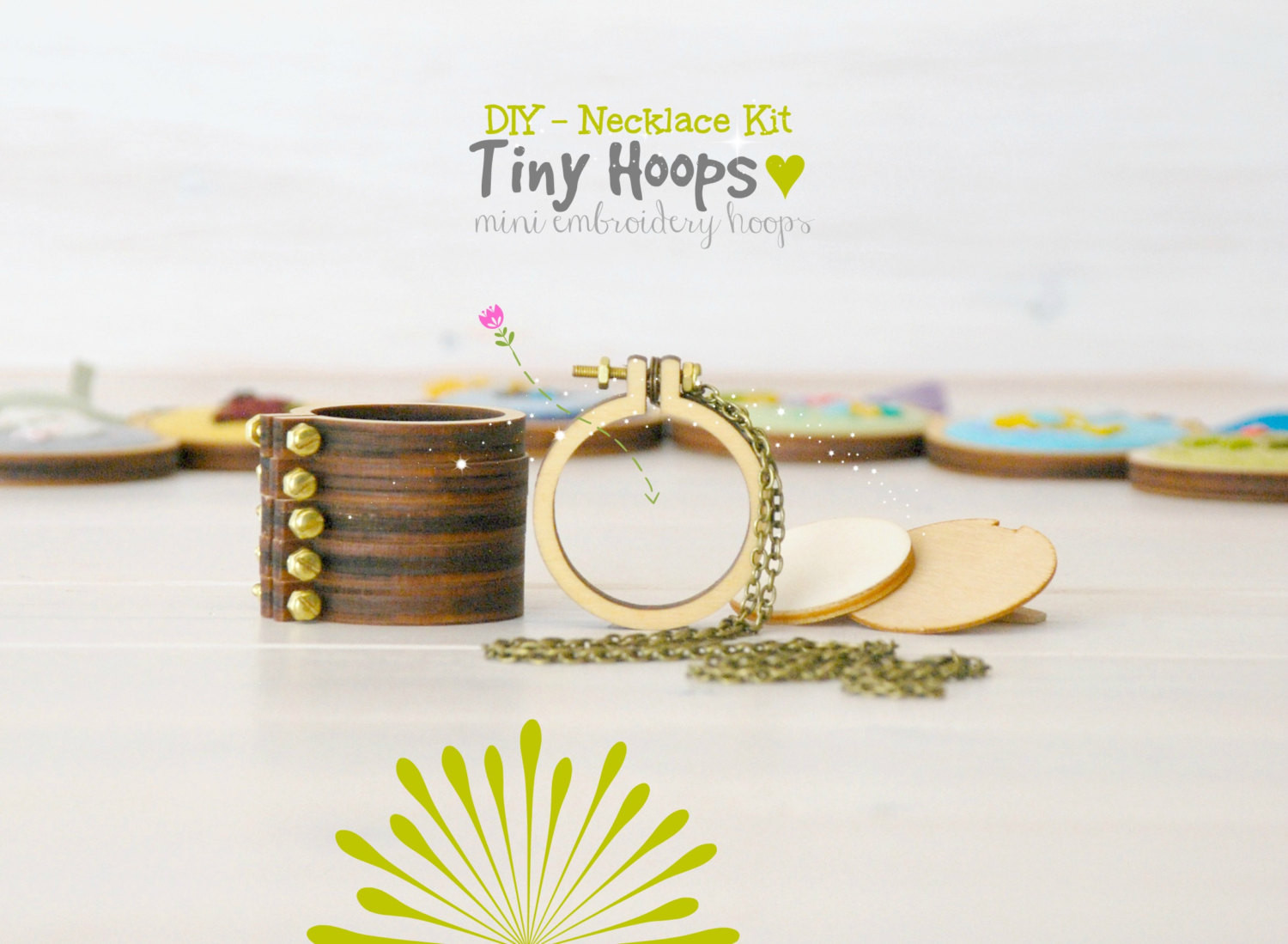 Best ideas about DIY Embroidery Hoop
. Save or Pin DIY Necklace Kit Mini Embroidery Hoop Frame with Necklace Now.