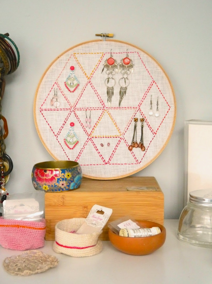 Best ideas about DIY Embroidery Hoop
. Save or Pin Sarita creative Make it Embroidery Hoop Earring Holder Now.