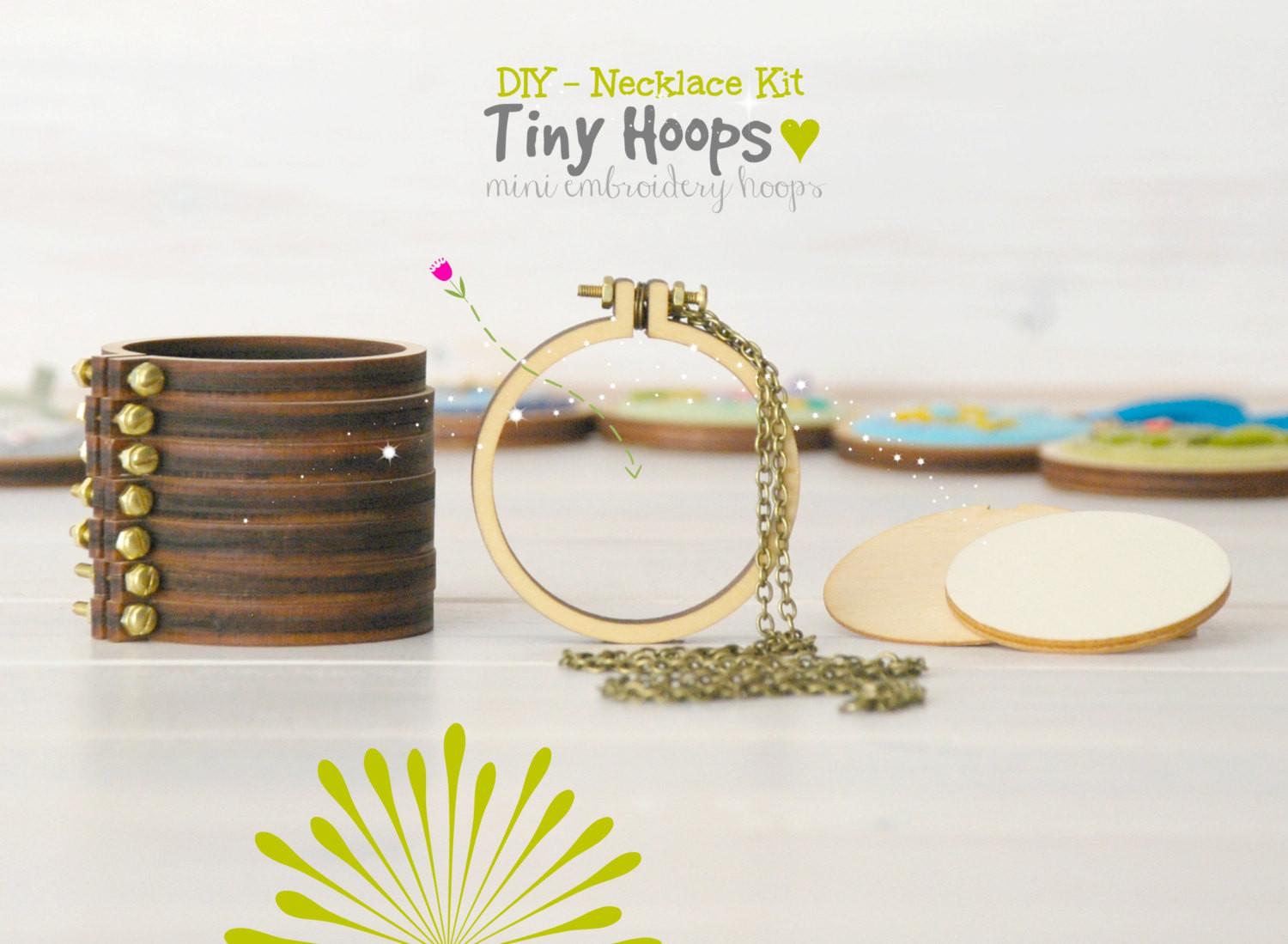 Best ideas about DIY Embroidery Hoop
. Save or Pin DIY Necklace Kit Mini Embroidery Hoop Frame with Necklace Now.