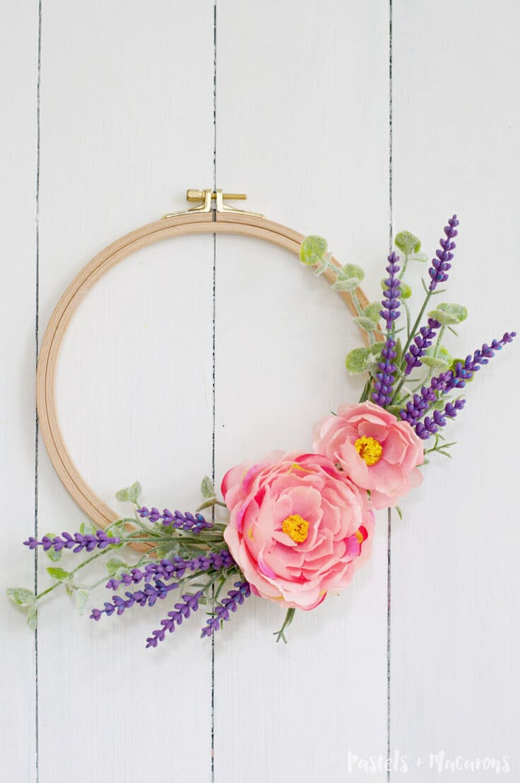 Best ideas about DIY Embroidery Hoop
. Save or Pin Embroidery Hoop Spring Wreath DIY 10 Minute Craft Now.