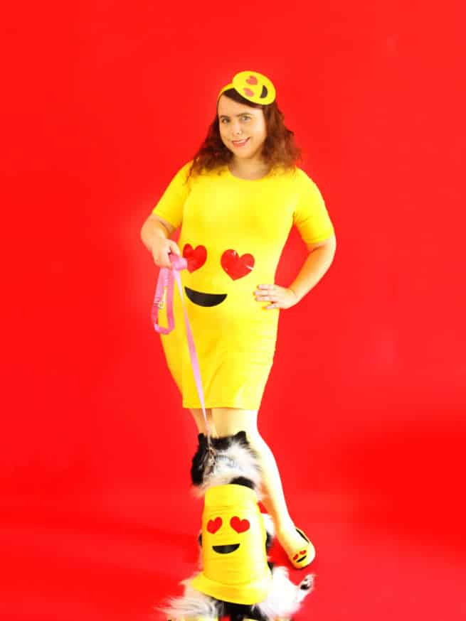 Best ideas about DIY Emoji Halloween Costume
. Save or Pin DIY Emoji Costume For La s & Their Fur Babies ⋆ Brite Now.