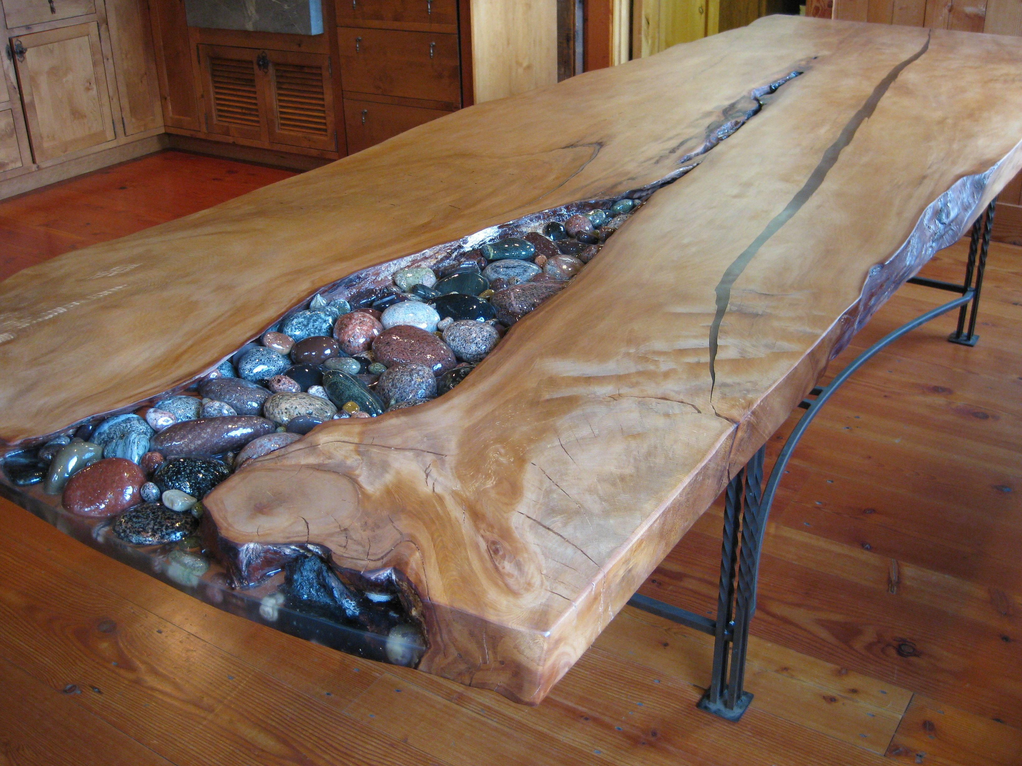 Best ideas about DIY Epoxy River Table
. Save or Pin Kauri table bbles not pebbles Now.