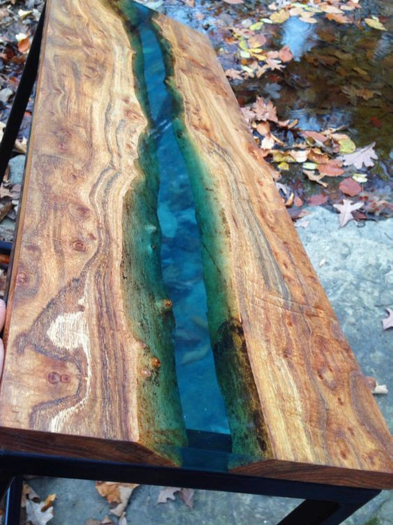 Best ideas about DIY Epoxy River Table
. Save or Pin Blue Resin River table by Marleywoodworking on Etsy Now.