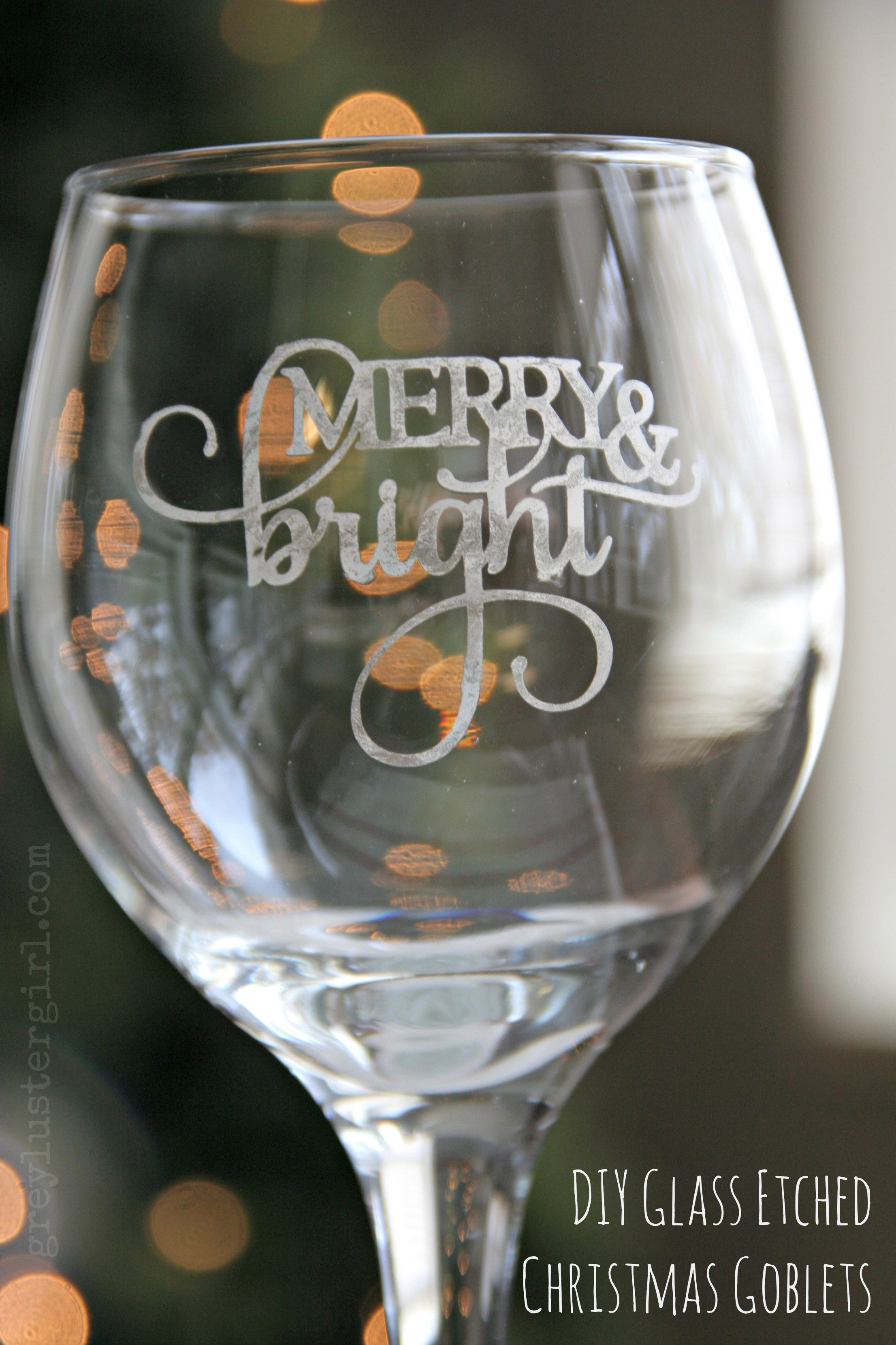 Best ideas about DIY Etched Wine Glasses
. Save or Pin DIY Glass Etched Christmas Goblets Now.