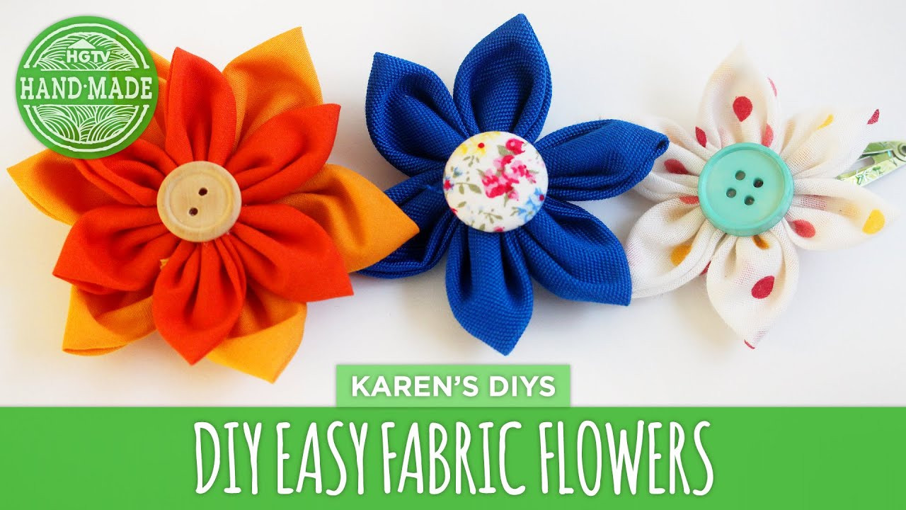 Best ideas about DIY Fabric Flowers
. Save or Pin DIY Easy Fabric Flowers HGTV Handmade Now.