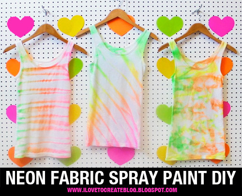 Best ideas about DIY Fabric Paint
. Save or Pin iLoveToCreate Blog Neon Fabric Spray Paint Shirt DIY Now.