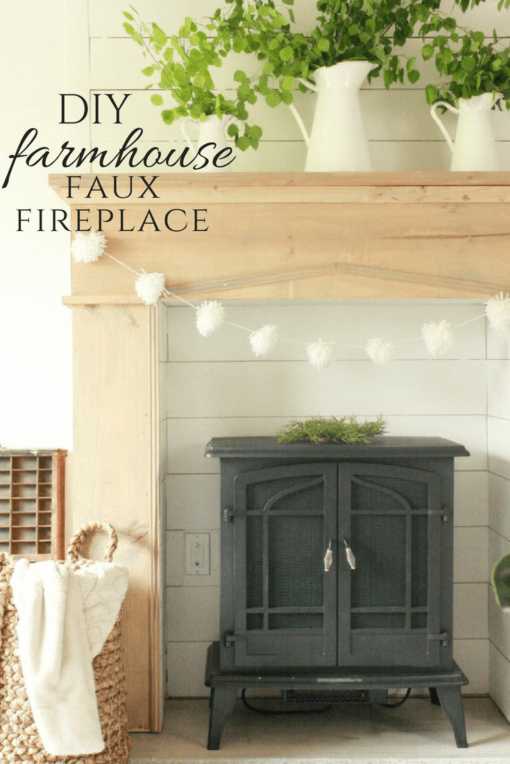 Best ideas about DIY Fake Fireplace
. Save or Pin DIY Faux Farmhouse Style Fireplace and Mantel Twelve Main Now.
