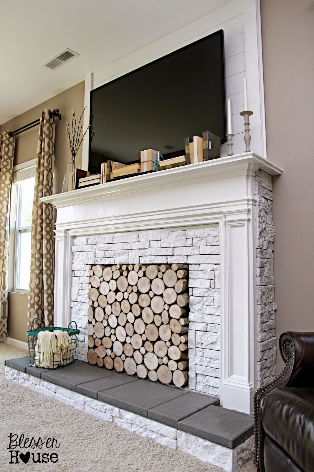 Best ideas about DIY Fake Fireplace
. Save or Pin DIY Faux Fireplace for Under $600 The Big Reveal Bless Now.