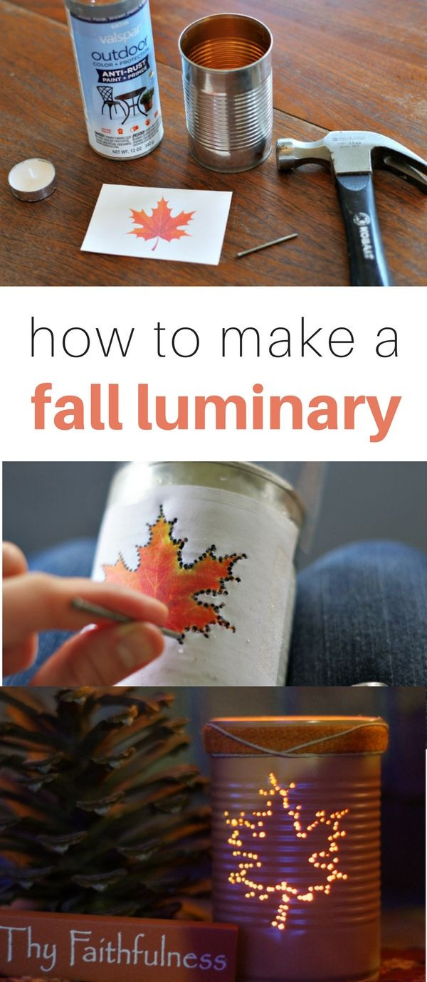 Best ideas about DIY Fall Craft
. Save or Pin Easy Fall Craft Luminary Now.