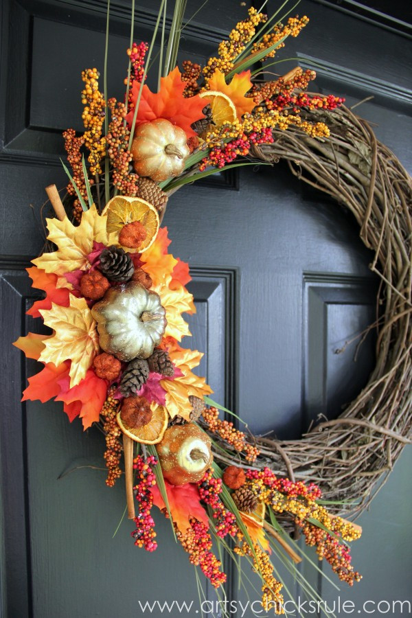 Best ideas about DIY Fall Wreaths
. Save or Pin DIY Fall Wreath Fall Themed Tour Artsy Chicks Rule Now.