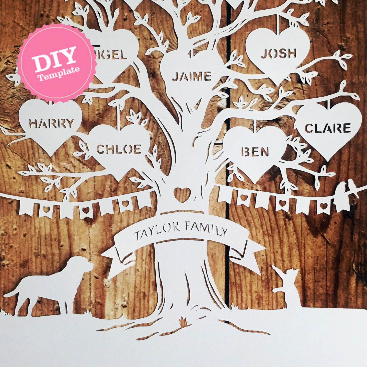 Best ideas about DIY Family Tree
. Save or Pin DIY Family tree papercutting template Papercut your own Now.