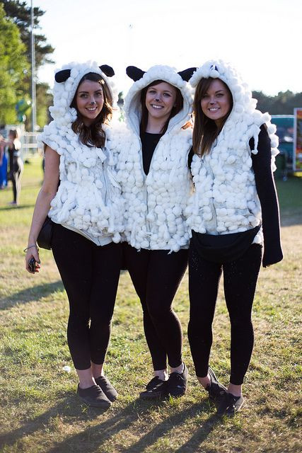 Best ideas about DIY Farm Animal Costumes
. Save or Pin Teen group of sheep costume really simple to make Now.