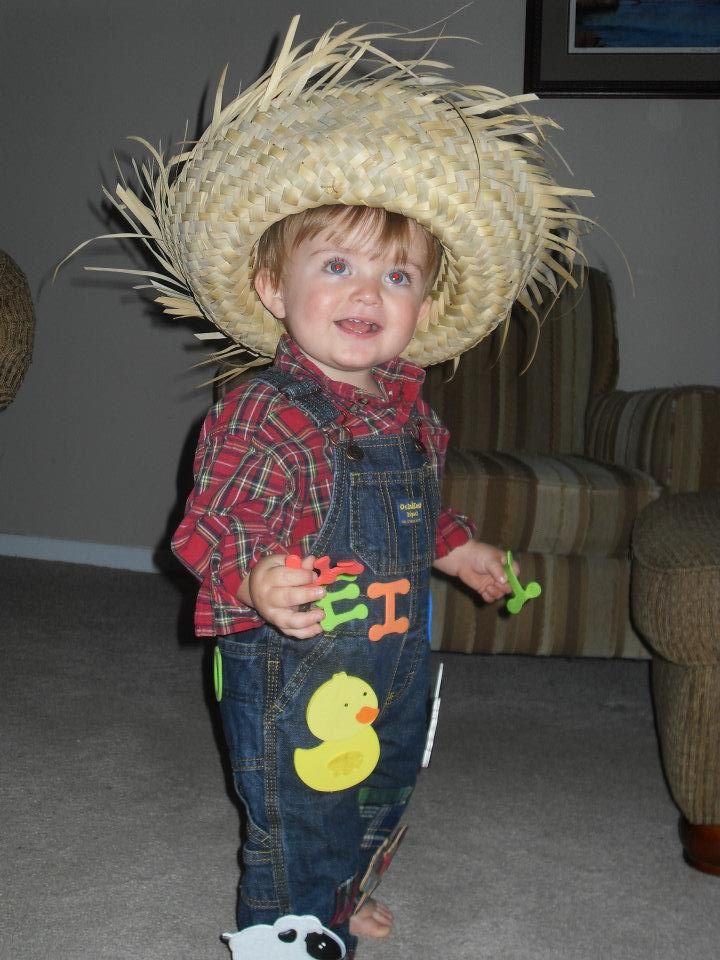 Best ideas about DIY Farmer Costume
. Save or Pin DIY Halloween costume for toddlers Old MacDonald Now.