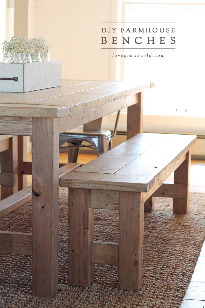 Best ideas about DIY Farmhouse Benches
. Save or Pin DIY Farmhouse Bench Love Grows Wild Now.