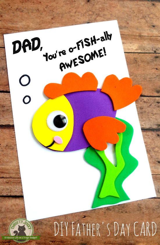 Best ideas about DIY Fathers Day Cards
. Save or Pin DIY Father s Day Fish Card with Printable Template Now.