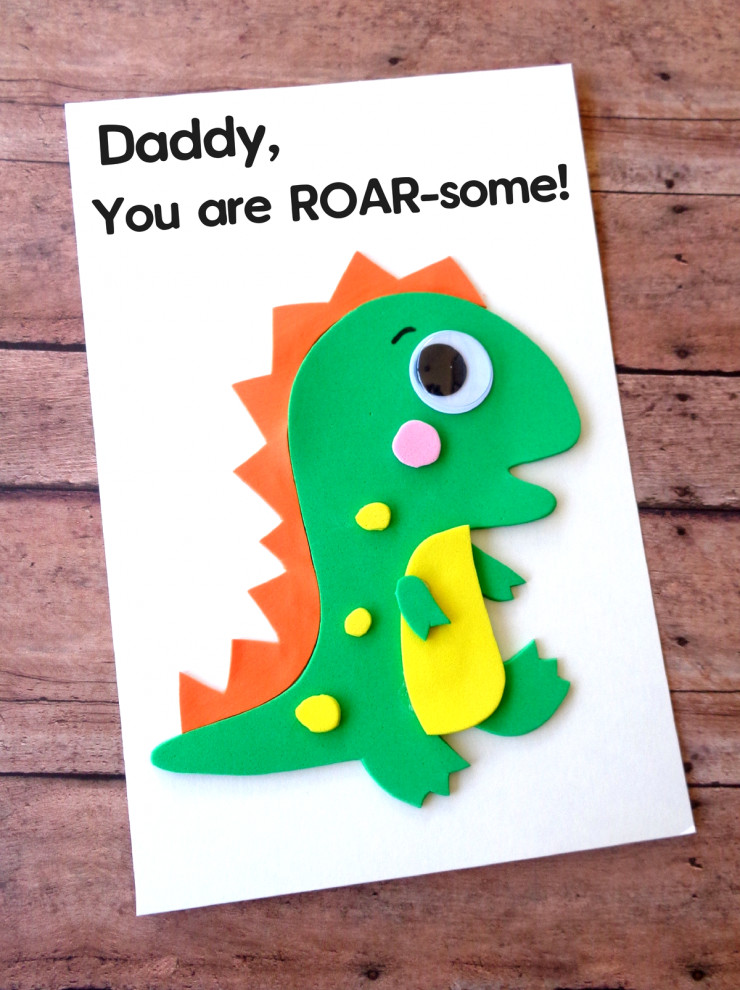 Best ideas about DIY Fathers Day Cards
. Save or Pin DIY Father’s Day Dinosaur Card with Printable Template Now.