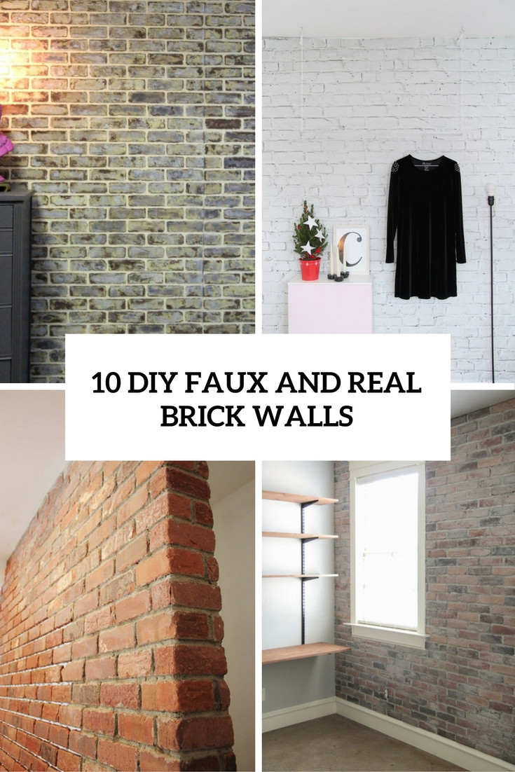 Best ideas about DIY Faux Brick Wall
. Save or Pin 10 DIY Faux And Real Exposed Brick Walls Shelterness Now.