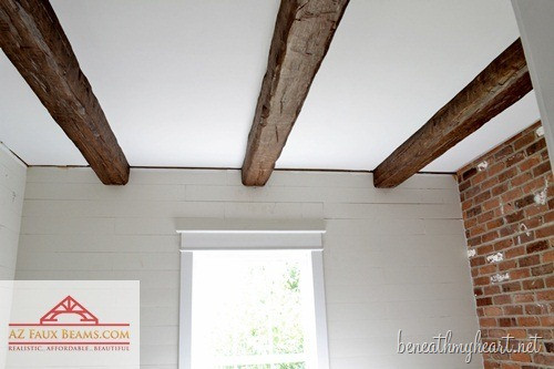 Best ideas about DIY Faux Wood Beams
. Save or Pin Installing Faux Wood Beams in our master bathroom Now.