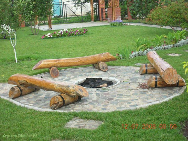 Best ideas about DIY Fire Pit Seating
. Save or Pin DIY Log seating around fire pit Now.
