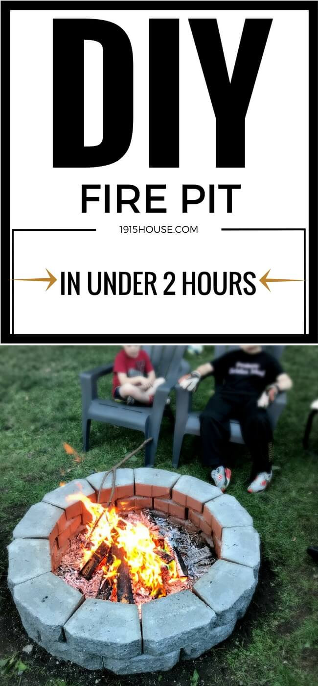 Best ideas about DIY Fire Pit Under $100
. Save or Pin DIY Fire Pit in Under Two Hours 1915 House Now.