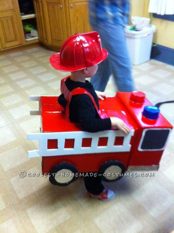 Best ideas about DIY Fire Truck Costume
. Save or Pin Coolest Homemade Firetruck Costume for a Toddler Now.